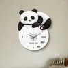 Väggklockor kreativ panda klocka vardagsrum hemmatsal