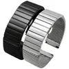 202224mm الصلب شبكة القرش الغوص لـ Milanese Watch Bracelet Band Band Weaving Double Snap 240104