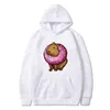 Sweats à capuche pour hommes Capybara Donut Imprimer Mignon Dessin animé Graphique Unisexe Sweat Streetwear Modèle Esthétique Automne Casual Femmes Hommes Sweat à capuche