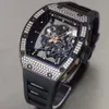 Fantastische ontwerper Mechanisch R i c h a r d Luxe superclone-stijl polshorloges RM055 1LQE AAA Automatisch uurwerk Waterdicht ijs eruit Horloge Saffierspiegel 1WA3