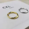 Новая дизайнерская полоса кольца простые тонкие пары минималистская инсписная дизайн модного хвоста нерегулярная пара пары с видом на обручальное кольцо Anello с коробкой