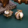 Boucles d'oreilles mignonnes en perles blanches et vertes, accessoires cadeaux pour femmes