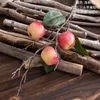 Fleurs décoratives simulant une fausse plante de pomme à 3 têtes, ornements de chambre à coucher, décoration d'événements de mariage, vitrine de centre commercial