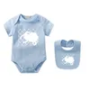 0-2T Newborn Baby Rompers Brand C Letter Print Short Sleeve For Kids Children Jumpsuits 100% Cotton Comfortable Infants Girl Boys Clothing smekids CXD240149-6