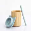 150 ml Baby-Trinkbecher aus Holz, tragbares Trinkgeschirr, Baby-Schnabeltasse, Lebensmittelqualität, BPA-frei, Baby-Anti-Lern-Flaschen 240104