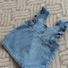 Flickklänningar Milancel Spring Kids Dress Children Lace Denim Corduroy Strap Girls Tops