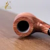 Ambila Smoking Pipe African Rosewood Tobacco Pipe 9MM Filter Solid Wood Dry Pipe Smoking Craft Pipe with Cleaning Kit 240104