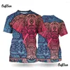 T-shirt da uomo Personalizzate 3D Elefante Harajuku Stampato T-shirt da uomo Estate O-Collo Camicia sportiva di moda Manica corta allentata Casual Street Top