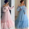 "Stunning Tulle Maternity Dress for Po Sessions - Elegant Long Pregnancy Dress for Shooting, Evening Events, and Wedding Gowns - Perfect for Pregnant Women"
