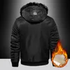 Inverno masculino quente com capuz jaqueta de pele gola jaqueta casaco de lã forrado casaco moda casual jaquetas superiores para homem 240103