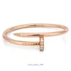 High quality Edition Bracelet Light Luxury Car tiress made of genuine gold and diamond nails shaped horseshoe buckle snake classic versatil Have Original Box