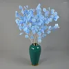 Fiori decorativi Artificiale Eucalipto Foglia di mela Piante di plastica Ramo per fai da te Fiore di nozze Ricamo Decorazioni per la casa Ghirlanda di Natale