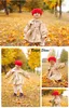 Abbigliamento per bambini Cappotto per bambina Giacca per bambini Primavera Autunno Stile coreano Carino lungo trench per bambina Giacca a vento 240103