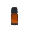 Bottiglie di stoccaggio 100 pz 10 ml Bottiglia di olio essenziale in vetro ambrato con riduttore orifizio Tappo antimanomissione contagocce da 1/3 oz