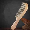 Handmade Natural Sheep Comb Fine Tooth Portable Hair Comb Anti-Static Scalp Meridian Massage Head Health Care Styling Tool 240104