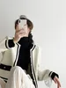 Kobiety biały elegancki styl Tweed Boucle Blazer Jacket - modny vintage w stylu Outf