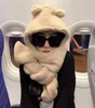 Halsdukar ins koreansk hatt halsduk handske en jenny039s samma björn imitation lamm kashmir kallt bevis och varm tre bitar set8329323