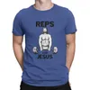 Heren T-shirts T-shirt Reps For Jesus Awesome katoenen T-shirt korte mouw ronde hals kleding 6XL