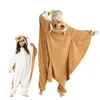 Kids Funny Cartoon Cosplay Onesie dziecko Halloween piżama chłopcy dziewczyny słodkie latające wiewiórki Kigurumi 240103