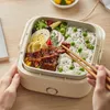 1L Electric Lunch Box Portable Rice Cooker Heating Bento Box Food Steamer Cooking Container Måltid Lunch Box Food Warmer 220V 240103