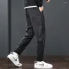Erkekler Pantolon Browon Marka Kore Moda Erkekler 2024 Bahar Sonbahar Çizme Çizgili Casua Harem Dış Giyim Günlük Giyim