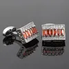 Rectangle Cufflinks Shiny Zircon Rhinestone For Men Business Wedding Shirts Suit Cuff Links Square Design Brand Luxury 240104