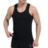 Yoga roupa verão moda simples colete masculino puro algodão esportes musculação base