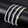 Fashioh Hip Hop 4mm Zircon Beads Men Bangle Chains Strand for Women Pulseiras Sier Crystal Bracelets Cz Tennis Bracelet