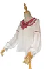 Blouses pour femmes oreilles de framboise noeud papillon chemise Lolita mousseline de soie manches longues à l'intérieur par Infanta