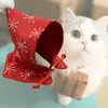 Katze Kostüme Haustier Kapuze Hut Weihnachtsdruck Rülpsen Tuch Halsband Dropship