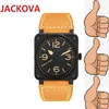 Luxury Designer Classic Fashion Quartz Watch Sapphire Glass Waterproof Square Skeleton Simple Men Watches Gifts Wristwatch Christm299q