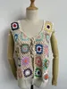 Vesten Gehaakt Dames Gebreid Vest Zomer Retro Mouwloze Dames Vesten Jas Vest Boho Jassen Boheems Strand Borduurvest