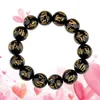 Charm Bracelets Black Mens Bracelet Buddhism Prayer Beads Women Bangles Rosary Women's Meditation Bath