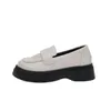 Mulheres mocassins sapatos deslizamento-on calçado feminino casual tênis preto apartamentos oxfords macio redondo dedo do pé estilo britânico deslizamento no vestido s 240104