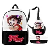 Sac à dos classique mode BanG Dream jeu de musique impression 3D 3 pièces/ensemble sacs d'école pour élèves à la mode voyage ordinateur portable sac de poitrine trousse à crayons