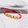 Link Bracelets Dragon Head Braide Bangle Red Rope Bracelet Elegant Drawstring Hand Chain