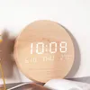 Relojes de pared Fecha de vida Reloj de alarma Reloj de tiempo Pantalla silenciosa Colgante Multifunción LED Dormitorio digital para temperatura ambiente