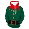 Men's Hoodies Waist Band 3d Print Funny Christmas Sweetshirts Navidad Year Pullovers Trendy Loose Jumper Sudaderas