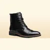 Hot Sale-Big 46Men PU Leatch-up Scarpe per uomini di alta qualità uomini vintage British Boots Autunno inverno plus size8621906