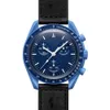 Topkwaliteit 1and1 Real Bioceramic moonswatch Waterdichte Chronograaf luxe merk planet quartz horloges voor omegas x stalen