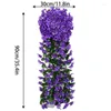 Fiori decorativi Artificiali Hang Violets Decorazione Edera Verde Estetico Vite Decor per balcone Recinzione da giardino