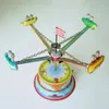 Rolig vuxensamling Retro Wind Up Toy Metal Tin Amusement Park Rotating Plan Windmil Mechanical Clockwork Toy Figures Gift 240103