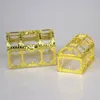 Cadeau cadeau 12pcs Vintage Golden Pirate Treasure Boîte de rangement Candy Trinket pour bijoux Crystal Gem Chambre Décoration