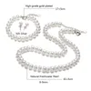 Conjuntos de jóias de pérola genuína natural de água doce pérola colar pulseira 925 brincos de prata esterlina para mulheres presente tendência 240103