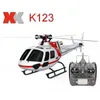 Uçak Orijinal XK K123 6CH Fırçasız AS350 Ölçekli 3D6G Sistemi RC Helikopter RTF Yükseltme WLTOYS V931 201210