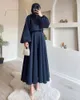 Ethnic Clothing 2024 Islam Abaya Dress Flower Lantern Sleeves Loose Women's Muslim Sets Two Piece Set For Middle East Dubai