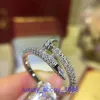 Car tiress New Brand Classic Designer Bracelet Heart Sound White Gold Nail Ring Simulation Stone Full Diamond Non Female Instagram Have Original Box