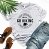 T-shirts pour femmes chemise de randonnée Camping T-shirt Go Bear vous tue montagne T-shirt d'aventure hommes femmes T-shirts hauts d'été