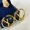 Designer sieraden gouden oorbellen hoepel V klassieke stijl damesoorbellen bruiloften feesten geschenken met doos