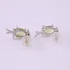 Stud Earrings Natural Gemstones Perido Birds Exquisite And Elegant Vintage Jewelry For Women Fashion Trend 2024